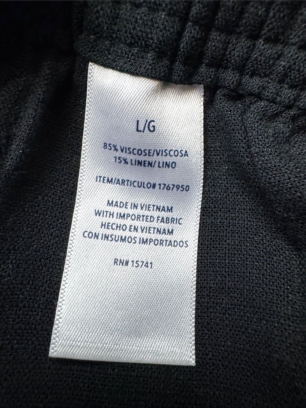 Splendid Linen style Black Casual Drawstring Pants - Picture 3 of 6